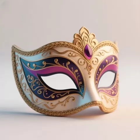 2959 Venetian Carnival Mask Color 3D Model, fashion, cosplay, character, gothic, magic, Halloween, DND, witch, werewolf, decorative, minimalist, miniature, fantasy, skull, venetian, carnival, STL