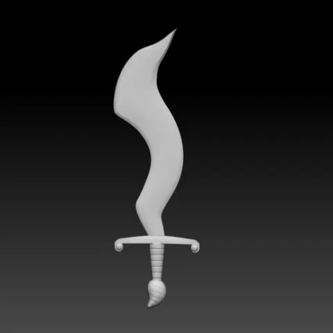 Dagger 3D Model Pendant