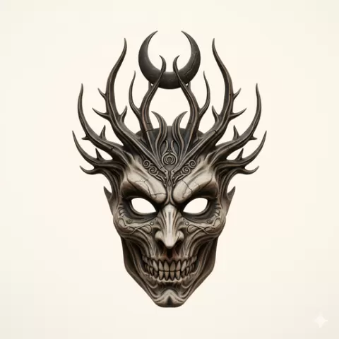 Witch queen mask - Halloween, spooky, scary, horror, creepy, haunted, October 31, trick or treat, pumpkin, jack o’ lantern, jackolantern, ghost, skeleton, skull, zombie, witch, vampire, monster, mummy, Frankenstein 3D Model