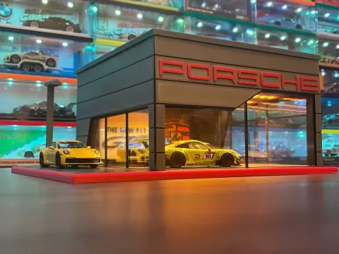Porsche Showroom (1/64 Car Showroom, Generic Variant Included)