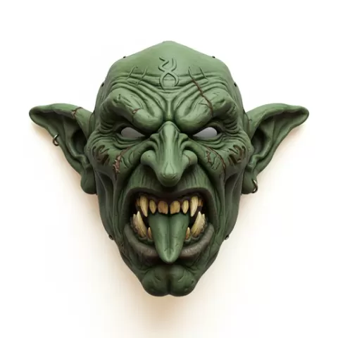Goblin face mask - Halloween, spooky, scary, horror, creepy, haunted, October 31, trick or treat, pumpkin, jack o’ lantern, jackolantern, ghost, skeleton, skull, zombie, witch, vampire, monster, mummy, Frankenstein 3D Model