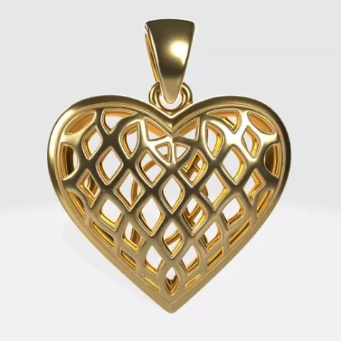 Modern Heart Pendant 4