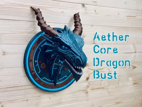 Aether Core Dragon bust.3mf