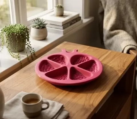 Pomegranate Slice Tray - Fruit Catchall Dish
