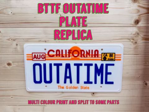 BTTF OUTATIME Plate Replica