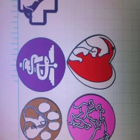 Kit of 5 Veterinary Keychain and Etestocope Pins - Animal Designs & Vet Medicine