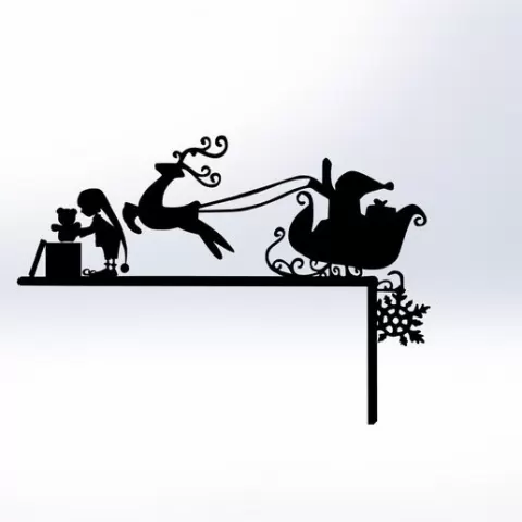 Christmas decoration doorstep
