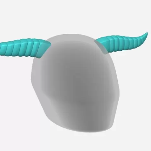 Buffalo Horn for Motorcycle Helmets - Accessory