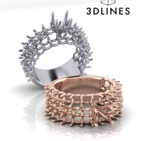 U setting solitaire engagement jewelry ring