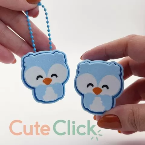 Blue Owl - Fidget Clickers Keychains