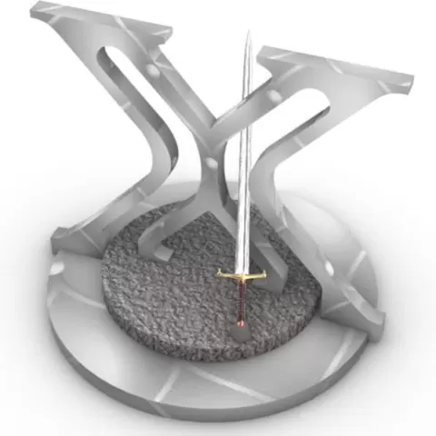 Sword in X 3D model