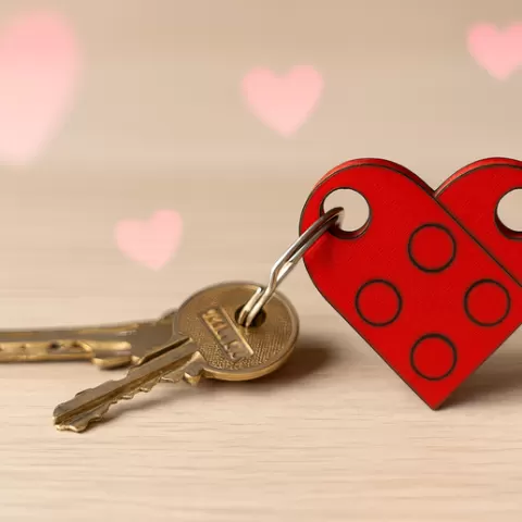 heart keychain