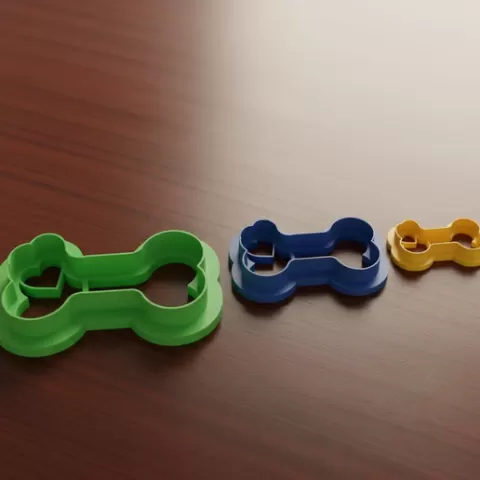 Pop-Hearted Dog Bone Cookie Cutter
