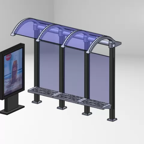 bus stop 1/18 scale