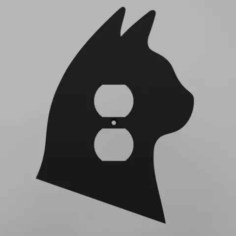 Cat design socket cover