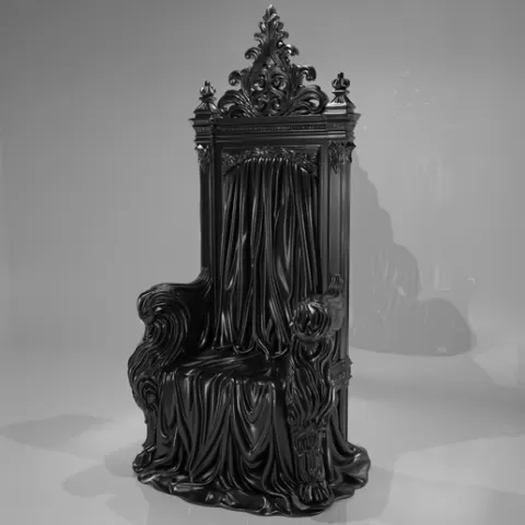 GOTHIC STYLE THRONE FIGURE FOR SCALABLE DIORAMAS