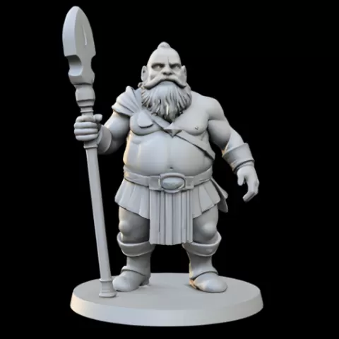 Dwarf Spearman Fighter