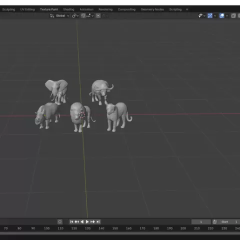 Normalized Safari Animals Set