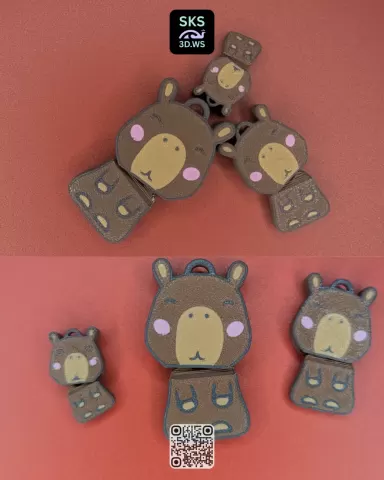 Capybara Wiggle Keyring