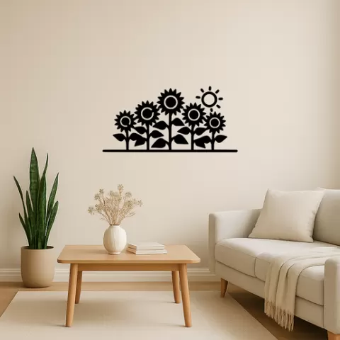 Sunflower Field — Wall Art SVG