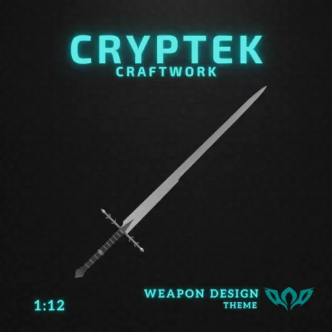 1:12 Miniature 11. Ringwraith Sword - Ringwraith, Lord of the Ring LOTR - Toy Replica of Echo of Shadows: Ringwraith Sword 3D Print Relic