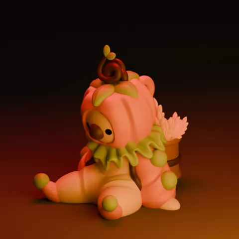 Pumpkin clown keychain