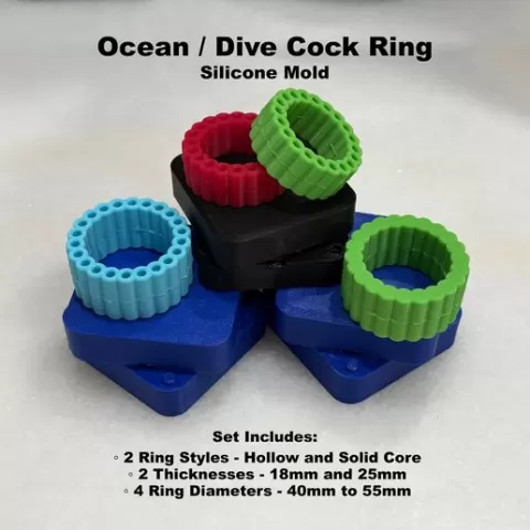 Ocean / Dive Cock Ring Silicone Mold