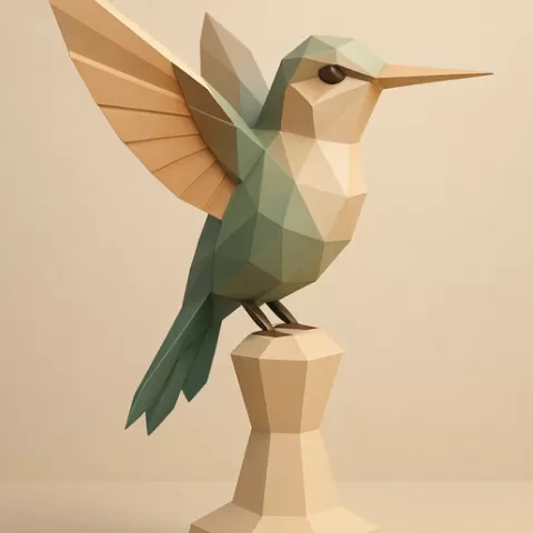 Collibri Low poly bird