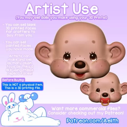 ChiChiMon Art Doll Face + Pacifier