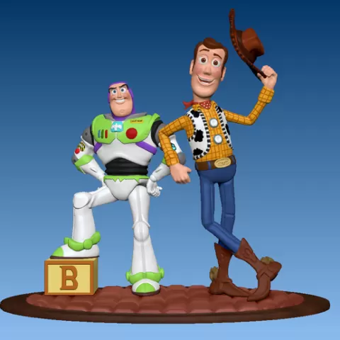 Sheriff Woody Pride and buzz lightyear from toy story cartoon movie