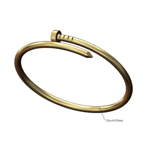 Nail cuff bracelet bangle Size M 3D print model