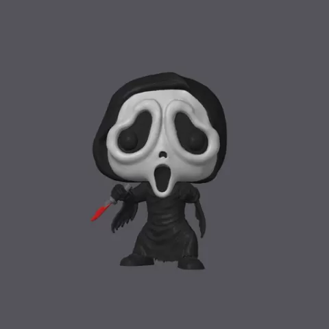 Ghost Face Funko POP Style – 3D Printable Model | Horror Movie Mask Figurine | Halloween Decoration STL