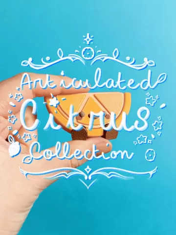 Cute Articulated Slice of Citrus | No AMS | Print-in-place | Support-free