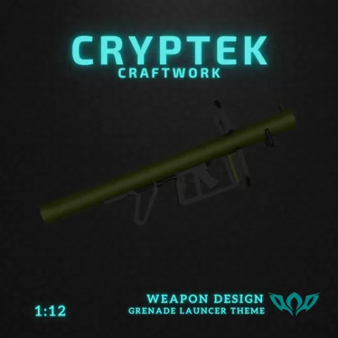 1:12 Miniature 02. Panzerschreck Anti Tank Launcher - Germany’s Wehrmacht - Toy Replica of Blitz of Bravery: Panzerschreck Anti Tank Grenade Launcher Digital 3D Print File Digital 3D Print File - Soviet Union anti-tank weapon - Raketenpanzerbüchse (R