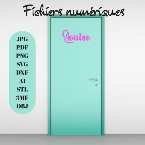 Personalized nameplate - 3D files and graphics (STL, 3MF, OBJ, SVG, DXF, PDF, PNG, AI, JPEG) - Children's bedroom decoration