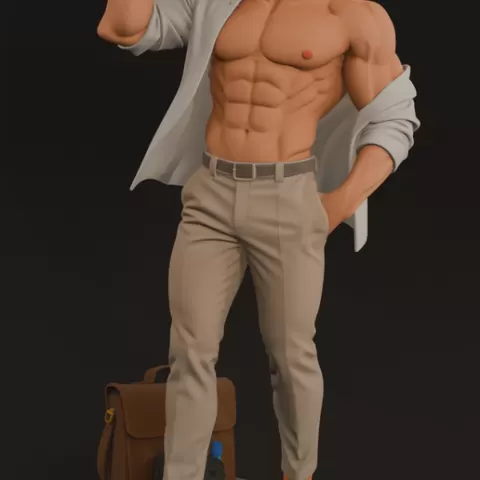 Kento Nanami 3D Printable Figure – Jujutsu Kaisen Collectible Statue (FBX- STL Ready for Printing)