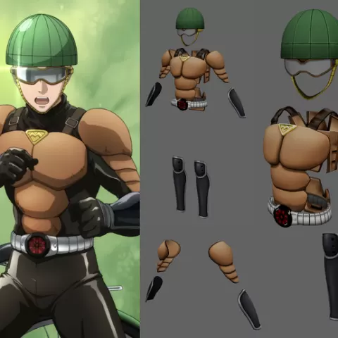 Mumen Rider Armor - One-Punch Man | Cosplay Armor - Pepakura EVA Foam Template (PDO + PDF)