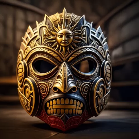 Aztec Warrior Mask