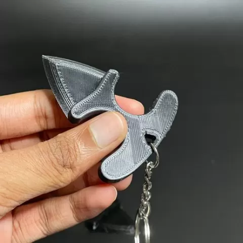 Push knife dagger keychain