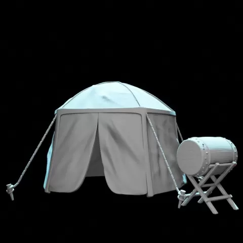 Mongolian Round Tent with Alarm Drum – Medieval Wargaming Terrain STL File (28mm / 32mm) by Northern Crusades Miniatures