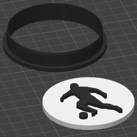 Soccer Player Cookie Cutter & Stamp Embosser
