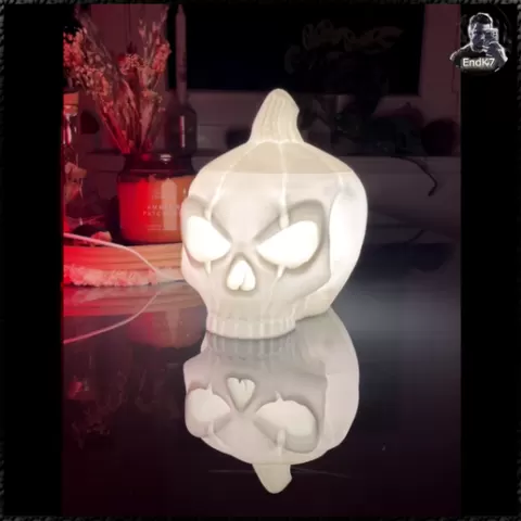 Pumpkin Skull Light - Multicolor - No Supports