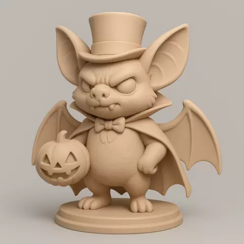 Bat-Like Character with Top Hat