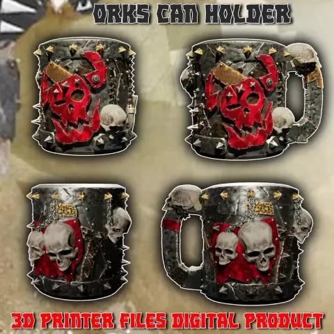 Orks Dice Cup and Can Holder