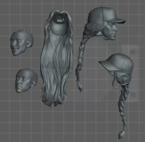 Cover Girl Heads and Hair (GI Joe Classified Retro)