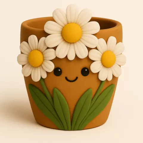 Daisy Face Planter | Flower Pot