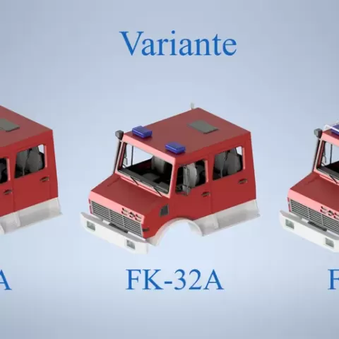 Fahrerhaus Unimog Doppelkabine FK-3 LKW Truck Cabine 1/14