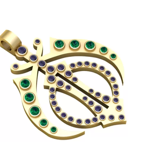 Khanda Pendant – 3D Printable Sikh Symbol Jewelry Model | Spiritual Gold Design