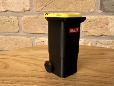 Mülltonne, Biotonne, Restmüll 80l Maßstab 1:6, 1:12, LEGO, Spurweite H0, Trashbin, Trash can, Garbage bin, Waste container, Rubbish bin, Dumpster, Refuse bin, Garbage, receptacle, Litter bin, Dustbin, Waste bin