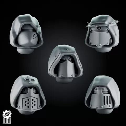 Crusader Helmets Set 9 - 5 Knightly Heads - Heroic 32mm Scale [Supported] : Zen Cart!, The Art of E-commerce